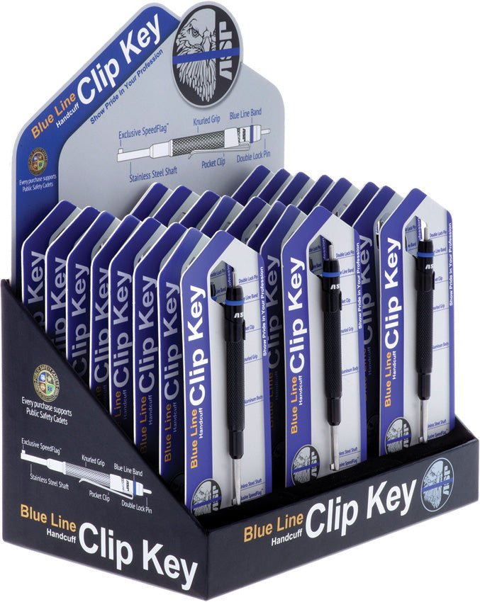 ASP Blue Line Clip Key Display 81925