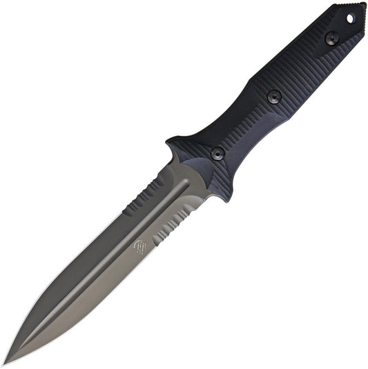 Bastinelli Creations Grozo Fixed Blade Serrated GROZO PVD COMBO EDGE