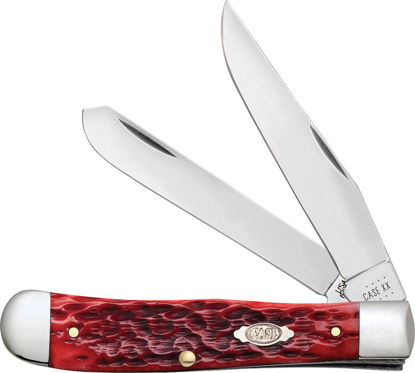 Case Cutlery Trapper Dark Red Bone 31950