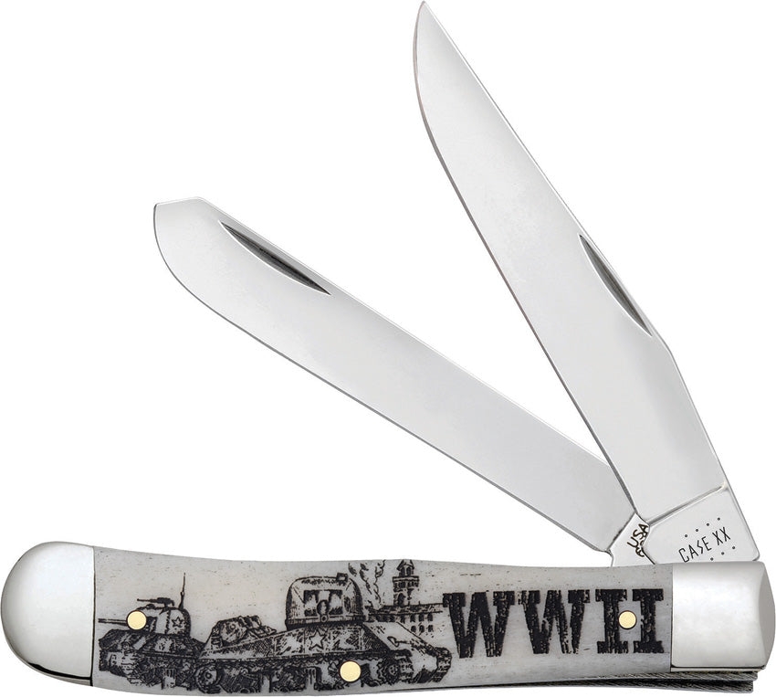 Case Cutlery WWII Trapper Natural Bone 50950