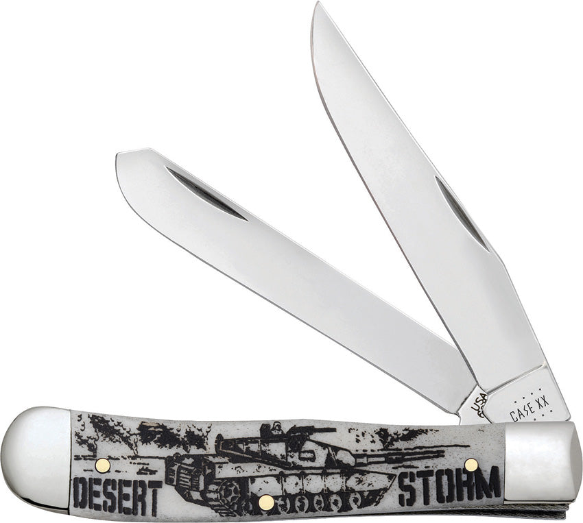 Case Cutlery Desert Storm Trapper Nat Bone 50953