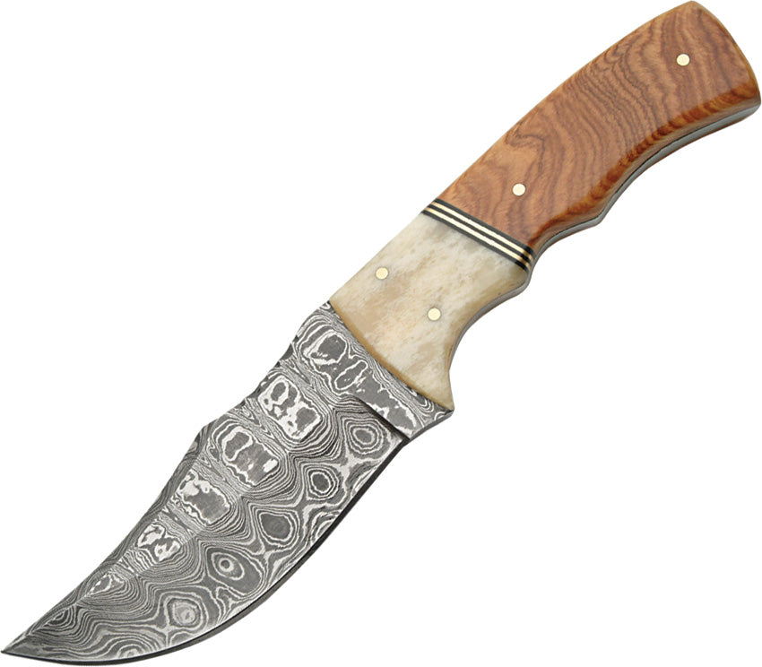 Damascus Hunter Wood and Bone Handle DM1079