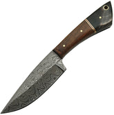 Damascus Skinner Walnut/Horn DM-1123HN