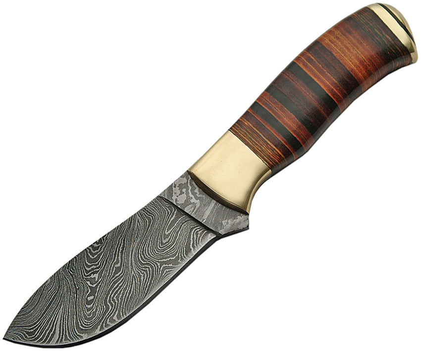 Damascus Stacked Leather Hunter DM1125