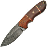 Damascus Hunter Micarta Rosewood DM-1142