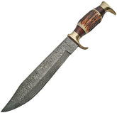 Damascus Stag Bowie Damascus DM-1164