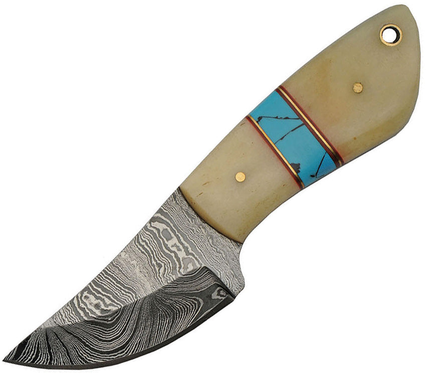 Damascus Fixed Blade Bone DM-1238