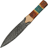 Damascus Flint Fixed Blade Spear Pt DM-1270