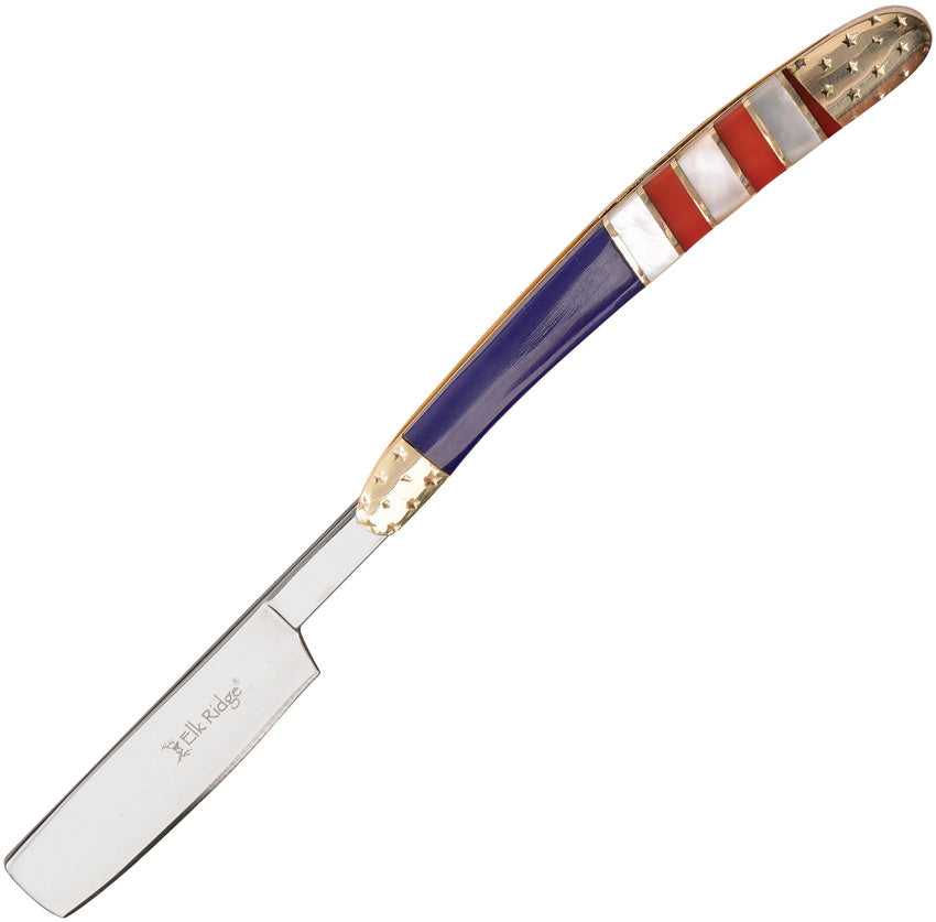 Elk Ridge Folding Razor Red White Blue ER-955AF