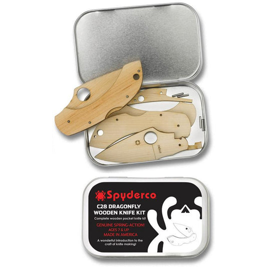 Spyderco Dragonfly C28 Wooden Knife Kit