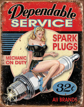 Tin Signs Dependable Service Sign 1991