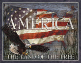 Tin Signs America Land of Free 2159