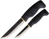 Wood Jewel Big Double Fixed Blade Set Blk 23KI MU